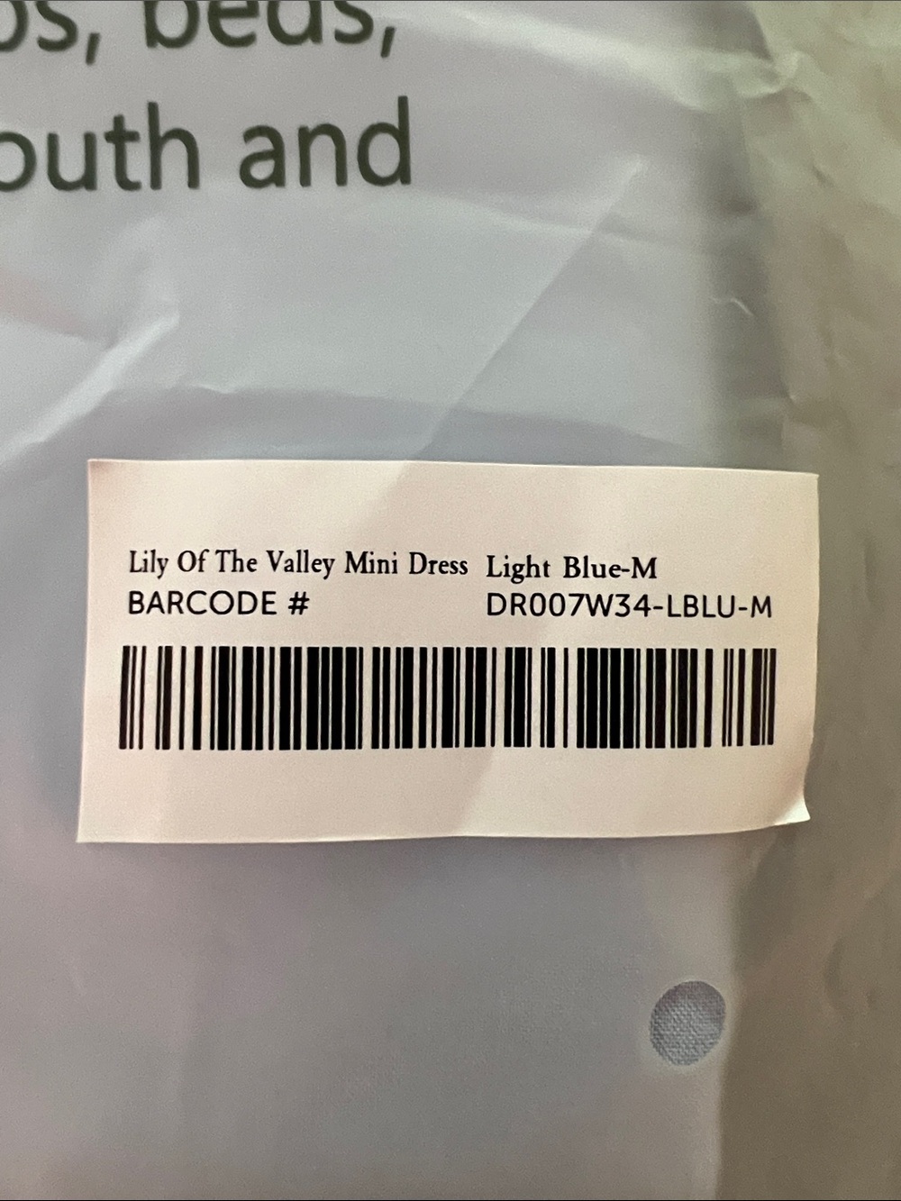Dairy Boy Soft Blue Lily of The Valley Embroidered Babydoll Dress Size M NWT - Picture 3 of 8